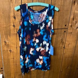 NWT Simply Vera Wang tank top, Modernist Maritime size 0X. New with tags.